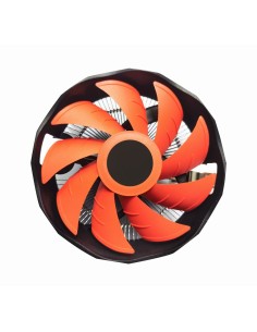 Gembird CPU-HURACAN-X30 sistema de refrigeración para ordenador Procesador Refrigerador de aire 12 cm Negro, Naranja