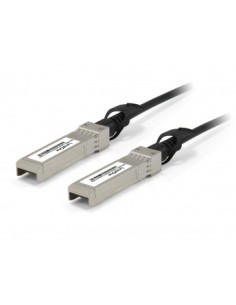 LevelOne DAC-0105 Cable de fibra óptica e InfiniBand 5 m SFP+ Negro, Acero inoxidable