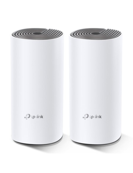 TP-Link Deco E4 (2-pack) Doble banda (2,4 GHz   5 GHz) Wi-Fi 5 (802.11ac) Blanco, Gris Interno