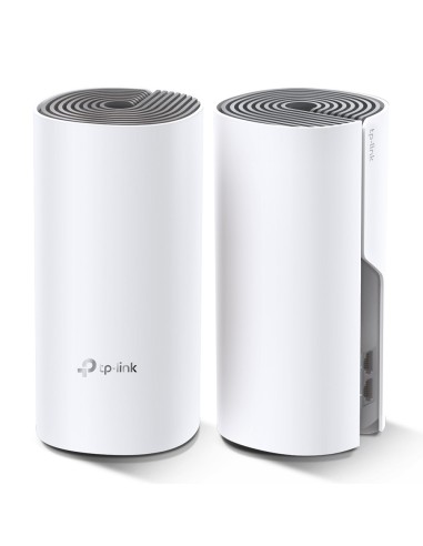 TP-Link Deco E4 (2-pack) Doble banda (2,4 GHz   5 GHz) Wi-Fi 5 (802.11ac) Blanco, Gris Interno