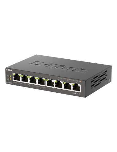 D-Link DGS-1008P E switch No administrado L2 Gigabit Ethernet (10 100 1000) Energía sobre Ethernet (PoE) Escritorio Negro