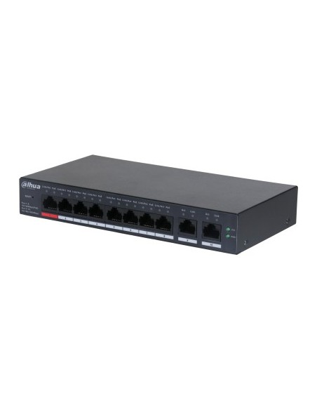 Dahua Technology DH-CS4010-8ET-110 switch Gestionado L2 Fast Ethernet (10 100) Energía sobre Ethernet (PoE) Negro