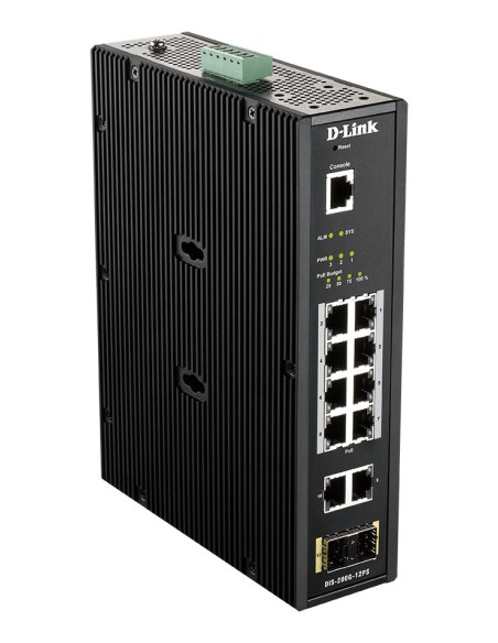 D-Link DIS-200G-12PS switch Gestionado L2 Gigabit Ethernet (10 100 1000) Energía sobre Ethernet (PoE) Negro