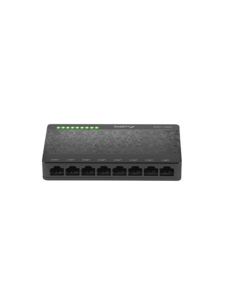 Lanberg DSP1-1008 switch No administrado Gigabit Ethernet (10 100 1000) Negro, Gris