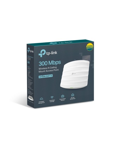 TP-Link EAP115 punto de acceso inalámbrico 300 Mbit s Blanco Energía sobre Ethernet (PoE)