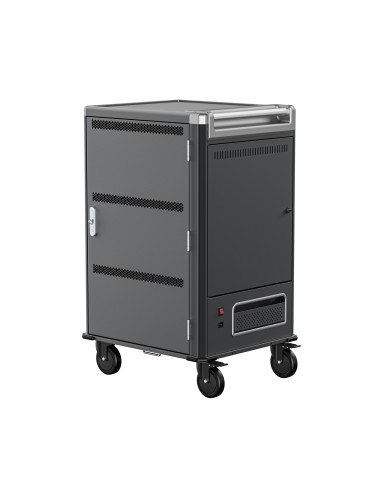 Ewent EW1701 carrito y armario de dispositivo portátil Armario de gestión y carga para dispositivos portátiles Negro, Gris