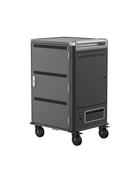 Ewent EW1701 carrito y armario de dispositivo portátil Armario de gestión y carga para dispositivos portátiles Negro, Gris