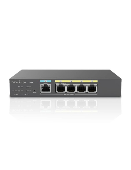EnGenius EXT1105P switch Gestionado L2 Gigabit Ethernet (10 100 1000) Energía sobre Ethernet (PoE) Negro