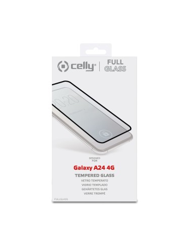 Celly FULL GLASS GALAXY A24 4G BLACK Protector de pantalla Samsung 1 pieza(s)