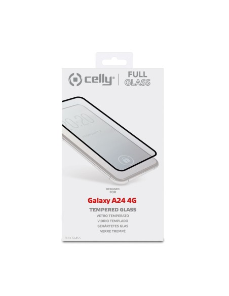 Celly FULL GLASS GALAXY A24 4G BLACK Protector de pantalla Samsung 1 pieza(s)