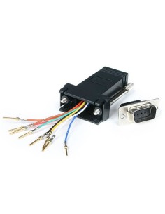 StarTech.com Adaptador Conversor Modular Serie de DB9 a RJ45 - Macho a Hembra