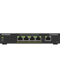 NETGEAR 5-Port Gigabit Ethernet High-Power PoE+ Plus Switch (GS305EPP) Gestionado L2 L3 Gigabit Ethernet (10 100 1000) Energía 2