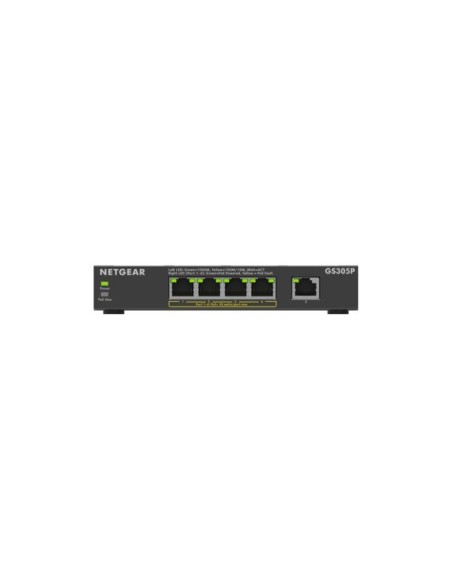 NETGEAR GS305Pv3 No administrado Gigabit Ethernet (10 100 1000) Energía sobre Ethernet (PoE) Negro