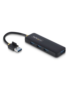 StarTech.com Hub USB-A de 4 Puertos - Ladrón USB de 4 Puertos - Alimentado por el Bus - USB 3.0 de 5Gbps - Hub Portátil para