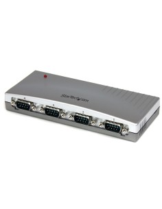 StarTech.com Hub Concentrador USB a 4 Puertos Serie RS232 - Ladrón Serie DB9 - Adaptador USB a Serie