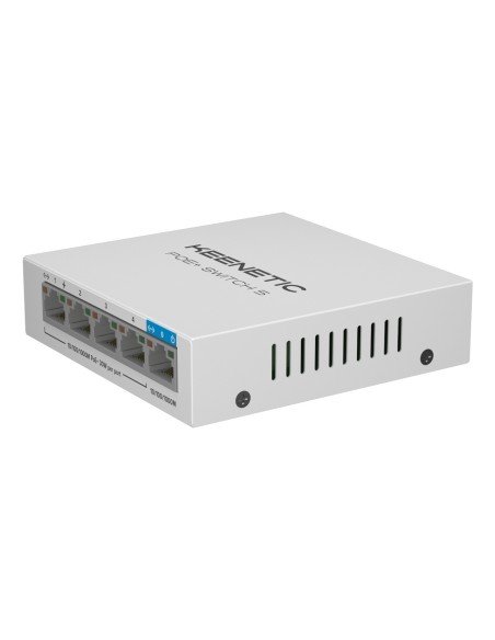 Keenetic Switch Gigabit de 5 puertos con 4 puertos PoE+ y asignación de energía de 60 W