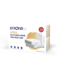 Strong WI-FI MESH HOME TRIO PACK 1200 Doble banda (2,4 GHz   5 GHz) Wi-Fi 5 (802.11ac) Blanco 3 Interno 2