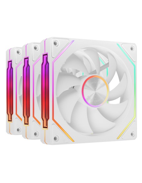 Mars Gaming MF-LINKFINITYKIT2W Carcasa del ordenador Ventilador 12 cm Blanco 3 pieza(s)