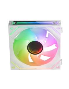 Mars Gaming MF-LINKFINITY Blanco, Ventilador Modular PWM 120mm, Sistema de Conexión LINKFINITY, Iluminación Infinity Mirror