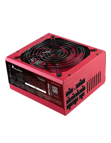 Mars Gaming MPVU750M, Fuente Alimentación Full Modular 750W ATX, 10 Años Garantía, 80Plus Silver +87% Eficiencia, Ventilador