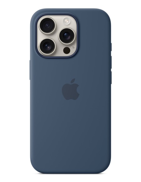 Apple Funda de silicona con MagSafe para el iPhone 16 Pro - Azul denim