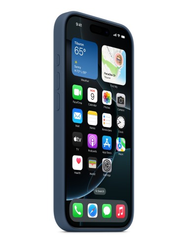 Apple Funda de silicona con MagSafe para el iPhone 16 Pro - Azul denim