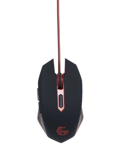 Gembird MUSG-001-R ratón Juego Ambidextro USB tipo A 2400 DPI