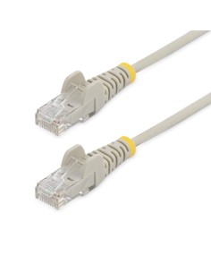 StarTech.com Cable Cat6 de 1m - Delgado - con Conectores RJ45 sin Enganches - Gris