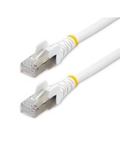 StarTech.com Cable de 1m de Red Ethernet CAT6a - Blanco - Low Smoke Zero Halogen (LSZH) - 10GbE - 500MHz - PoE++ de 100W -