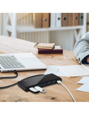 TP-Link UH700 hub de interfaz USB 3.2 Gen 1 (3.1 Gen 1) Micro-B 5000 Mbit s Negro