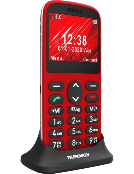 Telefunken TF S420 Red 5,87 cm (2.31") 78 g Rojo Teléfono para personas mayores