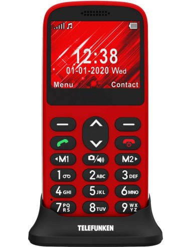 Telefunken TF S420 Red 5,87 cm (2.31") 78 g Rojo Teléfono para personas mayores