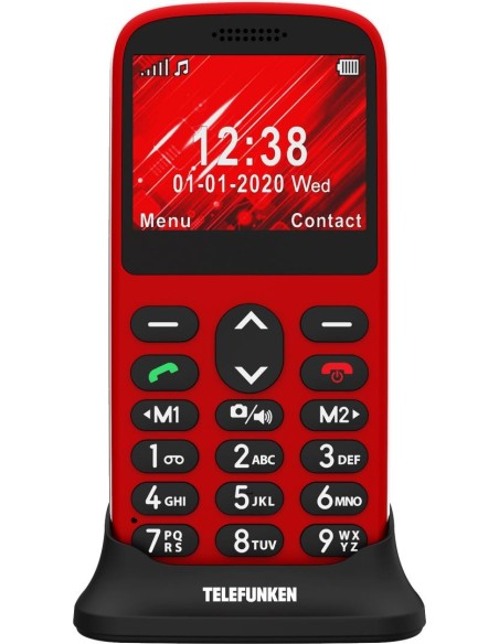 Telefunken TF S420 Red 5,87 cm (2.31") 78 g Rojo Teléfono para personas mayores