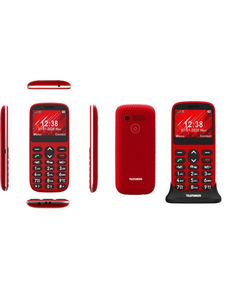 Telefunken TF S420 Red 5,87 cm (2.31") 78 g Rojo Teléfono para personas mayores