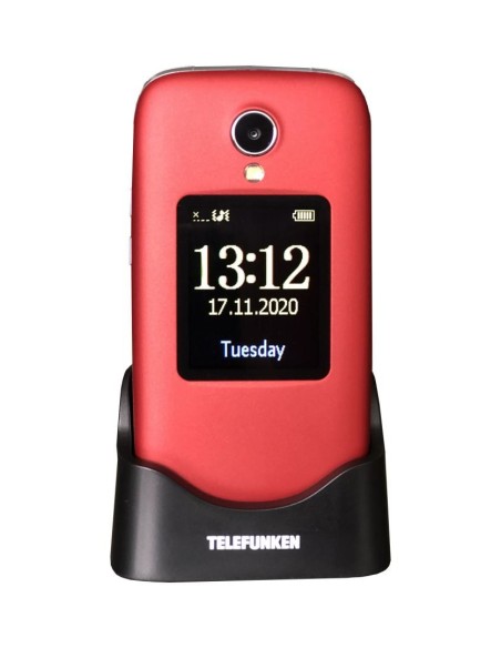 Telefunken S560 7,11 cm (2.8") 109 g Rojo Teléfono para personas mayores