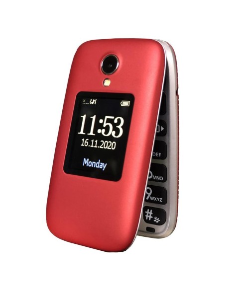 Telefunken S560 7,11 cm (2.8") 109 g Rojo Teléfono para personas mayores