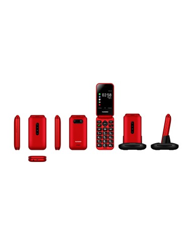 Telefunken S740 Red 7,11 cm (2.8") 129 g Rojo Teléfono para personas mayores