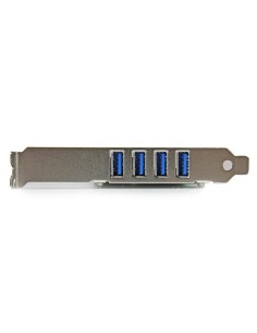 StarTech.com Tarjeta Adaptador PCI Express PCI-E USB 3.0 con UASP de 4 Puertos - Alimentación SATA 2
