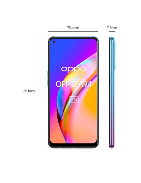 OPPO A94 5G 16,3 cm (6.43") SIM doble ColorOS 11.1 USB Tipo C 8 GB 128 GB 4310 mAh Azul