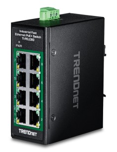 Trendnet TI-PELC80 switch No administrado Fast Ethernet (10 100) Energía sobre Ethernet (PoE) Negro