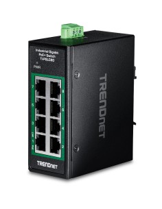 Trendnet TI-PGLC80 switch No administrado Gigabit Ethernet (10 100 1000) Energía sobre Ethernet (PoE) Negro