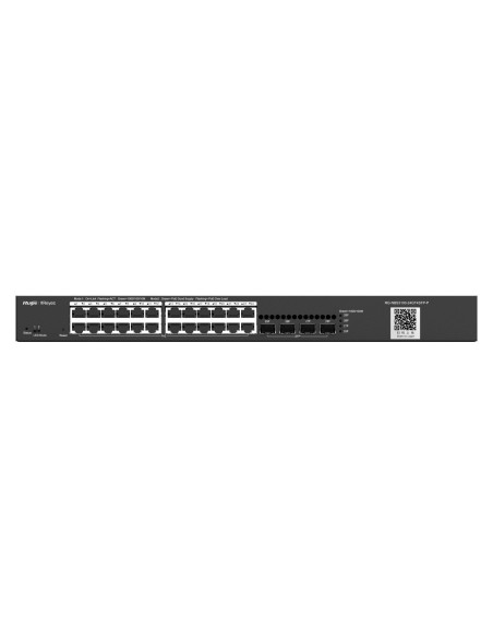 Ruijie Networks RG-NBS3100-24GT4SFP-P switch Gestionado L2 Gigabit Ethernet (10 100 1000) Energía sobre Ethernet (PoE) Negro