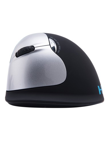 R-Go Tools Ratón ergonómico R-Go HE Break con software de pausa, grande (tamaño de mano ≥ 185 mm), zurdo, bluetooth, negro