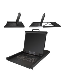 StarTech.com Consola KVM de 16 puertos para Montaje en Rack - Teclado QWERTY - con Cables de 1,8m - Conmutador KVM con Monitor