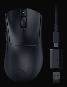 Razer DeathAdder V3 HyperSpeed ratón Juego mano derecha RF Wireless + USB Type-C Óptico 26000 DPI 2