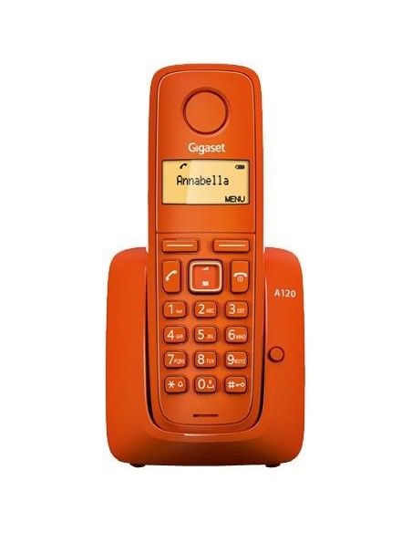 Gigaset A120 Teléfono DECT Identificador de llamadas Naranja