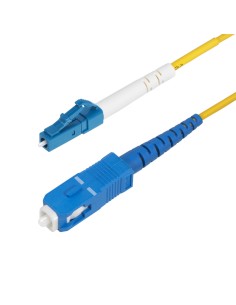 StarTech.com Cable de Fibra Óptica Simplex LC a SC (UPC) OS2 Monomodo de 5m - 9 125µm - 40G 100G - Resistente a Dobleces - Low