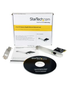 StarTech.com Adaptador Tarjeta de Red NIC PCI Express PCI-e de 1 Puerto Gigabit Ethernet - 1x RJ45 Hembra - Perfil Doble