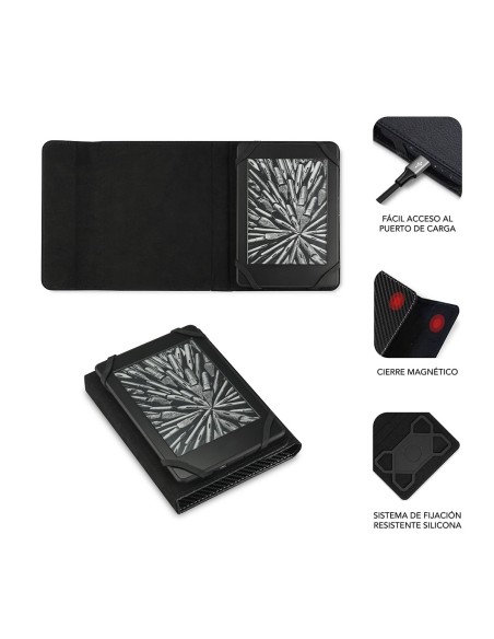 SUBBLIM Funda Libro Electrónico Clever Ebook Case 6" Black