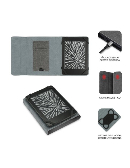 SUBBLIM FUNDA EBOOK CLEVER STAND 6'' GREY
